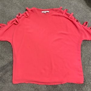Coral blouse